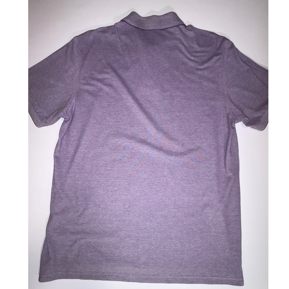 IZOD Mens Polo Shirt Purple Heathered Texture Classic Fit XL - Picture 6 of 7
